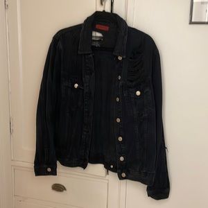 Black denim jacket